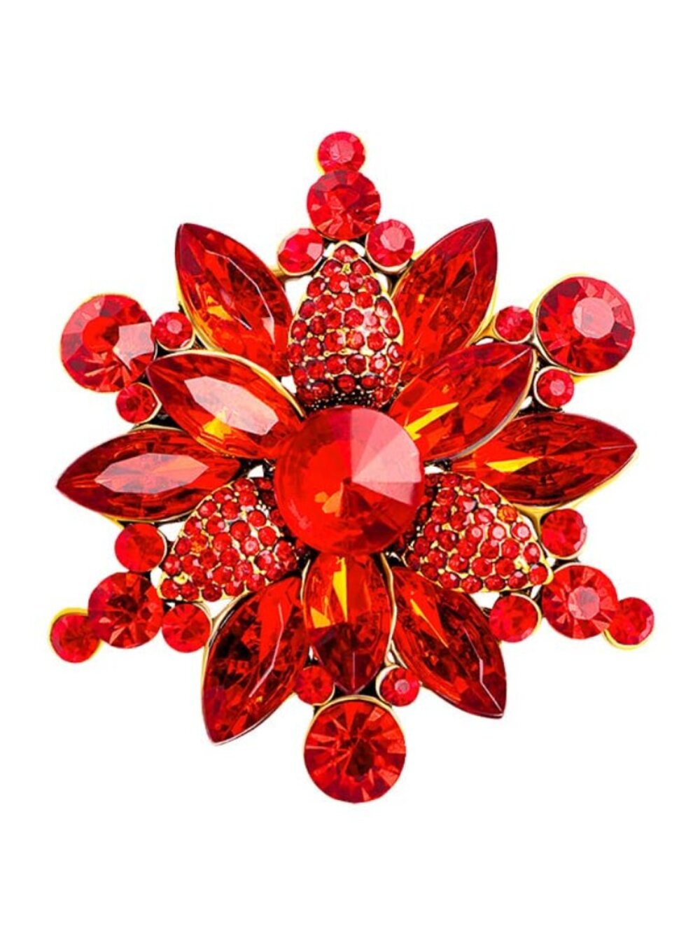 New - Vintage Crystal Rhinestone‎ Flower-shaped Sunflower Brooch Pin Accessories